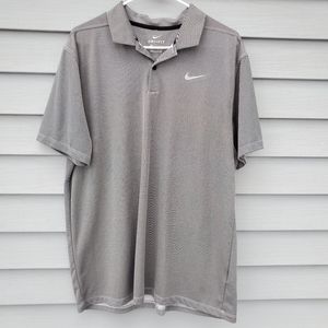 Nike Dri-Fit Gray Polo - Size Large